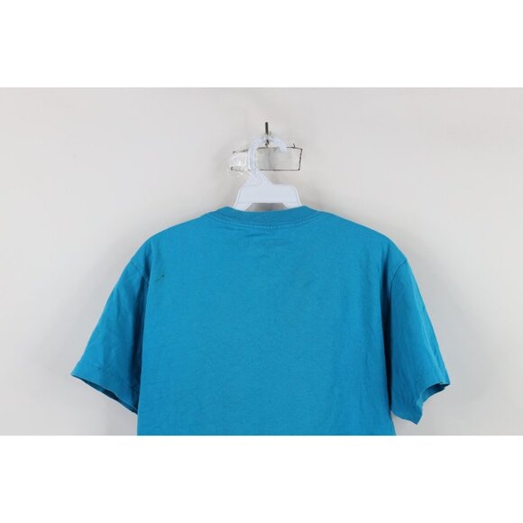 Vintage 90s Y2K Famous Stars and Straps Mens Small Distressed Spell Out T-Shirt - Picture 13 of 14